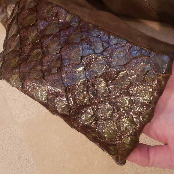 Dragon Scale & Leather Jacket, Sz 38 - Picture 2 of 12